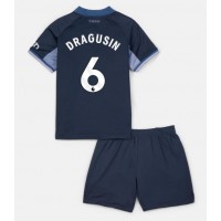 Camisa de Futebol Tottenham Hotspur Radu Dragusin #6 Equipamento Secundário Infantil 2023-24 Manga Curta (+ Calças curtas)